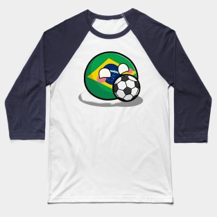 Brazil Football Polandball Baseball T-Shirt